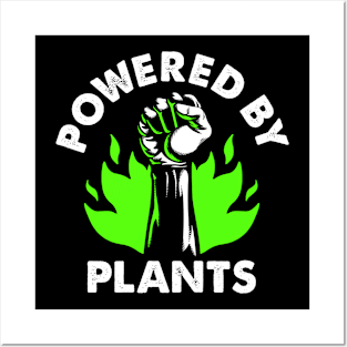 Fist Up Powered By Plants Posters and Art